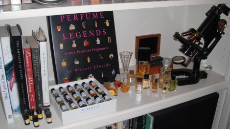 John Oehler bookshelf perfume books