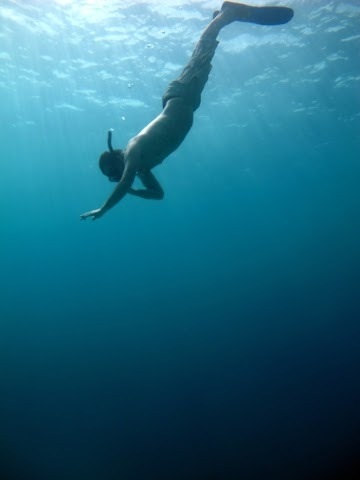 Matt snorkeling in Cartagena, Colombia.