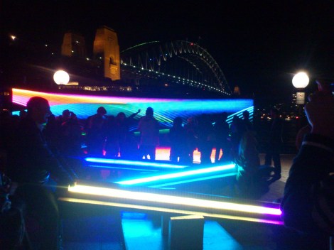 Vivid - Sydney has a lot of great festivals one being Vivid which is a light festival in May/June. There are installations and projections onto iconic sites like the Opera House (see top photo) and Harbour Bridge in this photo. Photo: Matt Lukjanenko 